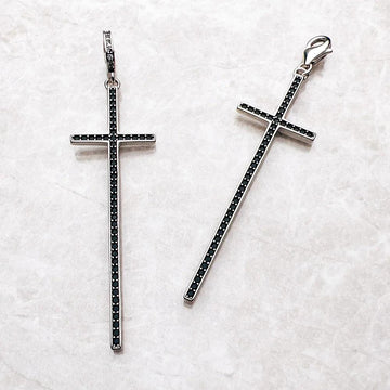 Brand New Black Cross 925 Sterling Silver Vintage Faith Fine Women Men Christian Charm Pendant - The Jewellery Supermarket